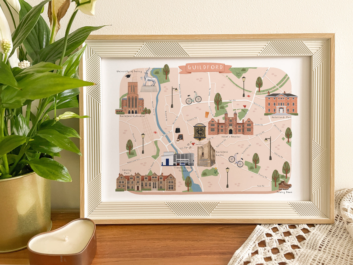 Guildford Map Print