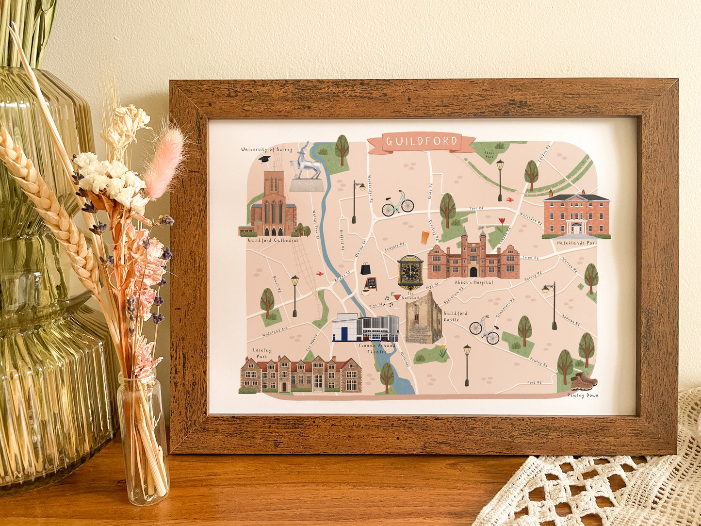 Guildford Map Print