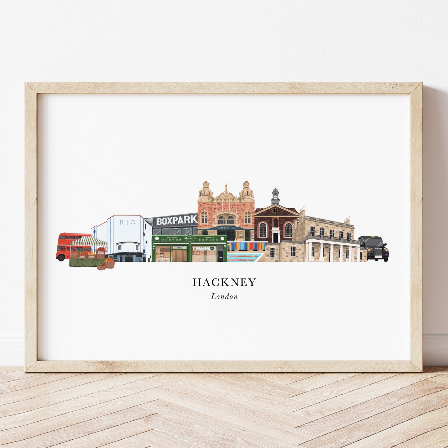 Hackney Skyline Print