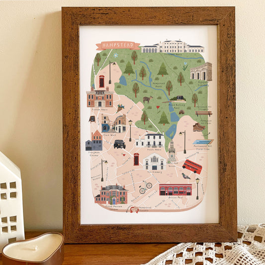 Hampstead Map Print