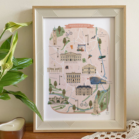 Huddersfield Map Print