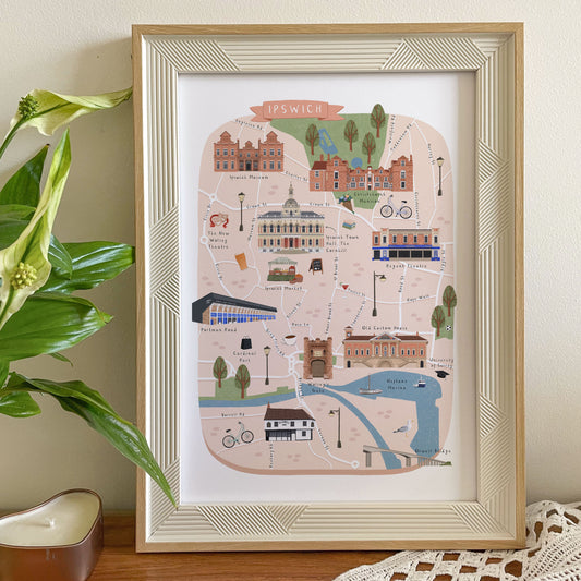 Ipswich Map Print