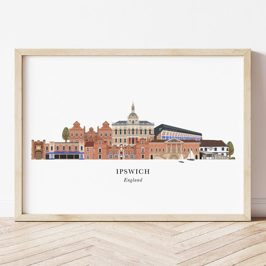 Ipswich Skyline Print