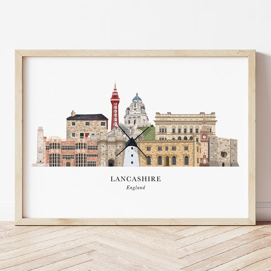 Lancashire Skyline Print