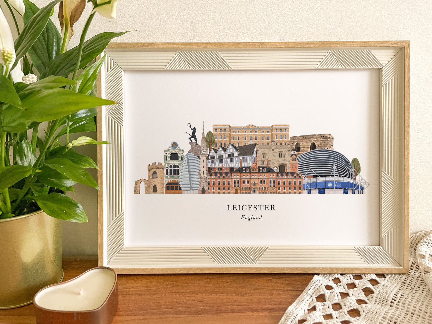 Leicester Skyline Print