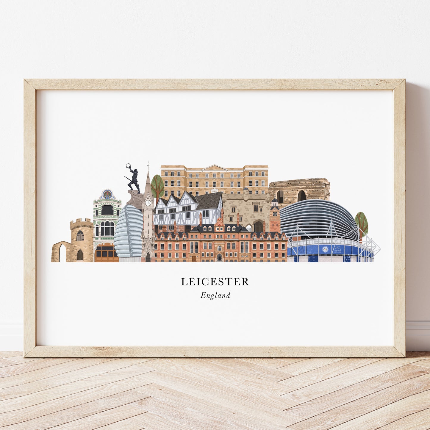 Leicester Skyline Print