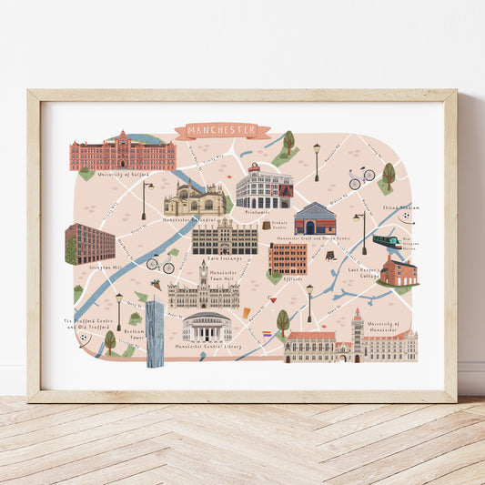 Manchester Illustrated Map