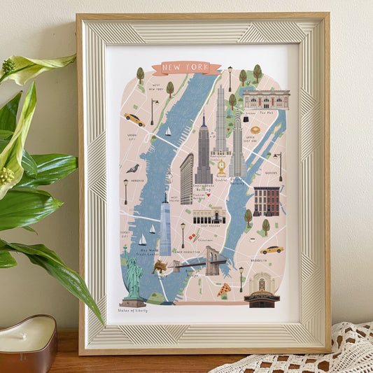 New York Map Print