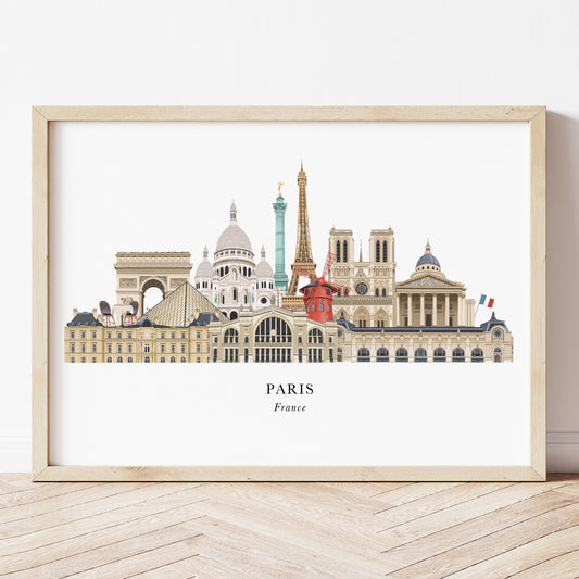 Paris Skyline Print