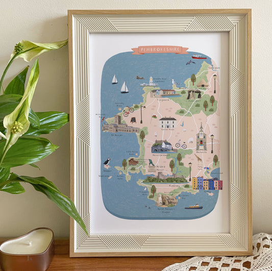 Pembrokeshire Map Print