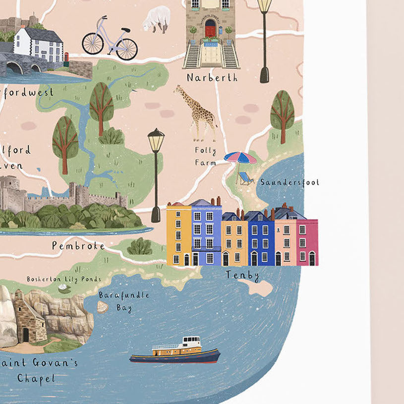 Pembrokeshire Map Print