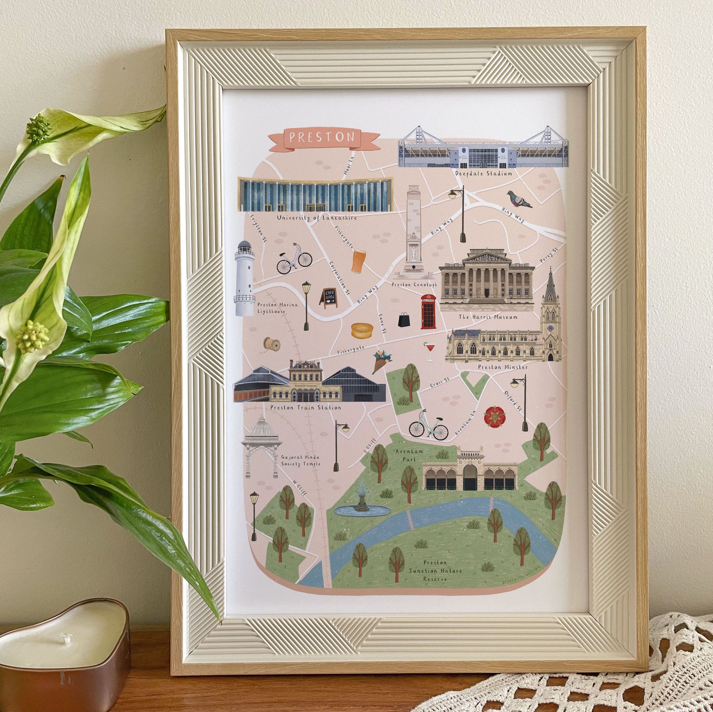Preston Map Print