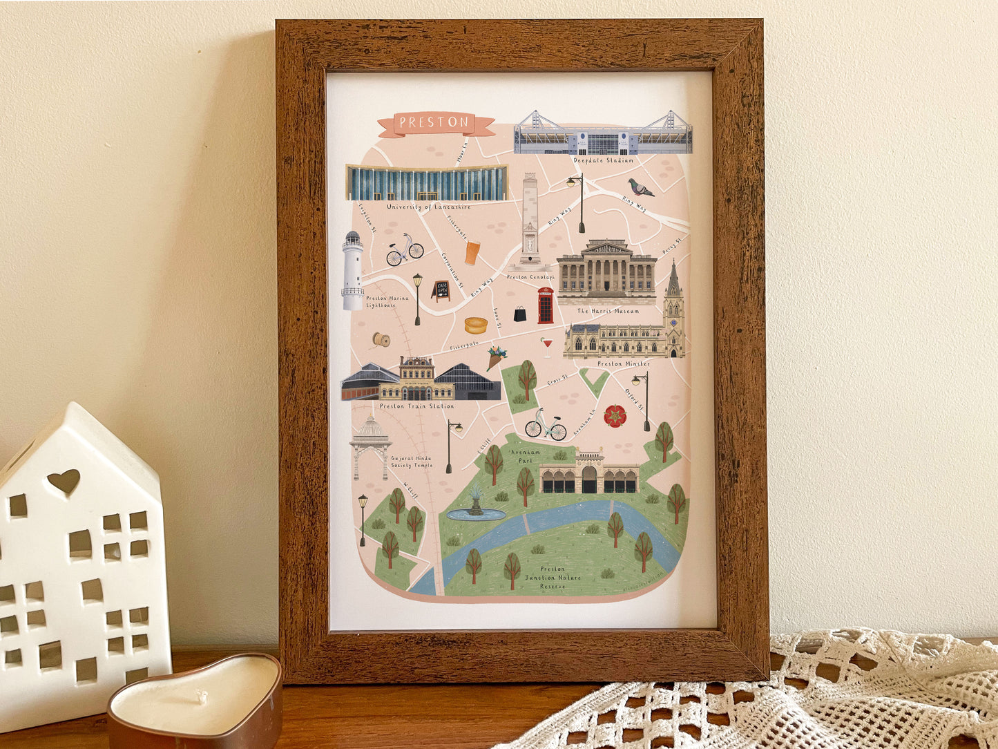 Preston Map Print