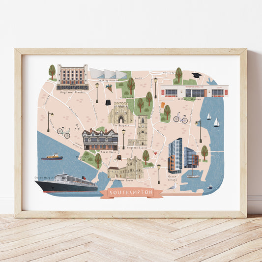 Southampton Map Print