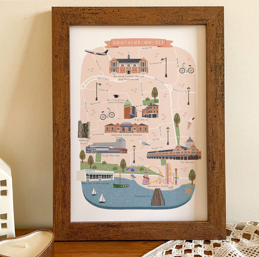 Southend-on-Sea Map Print