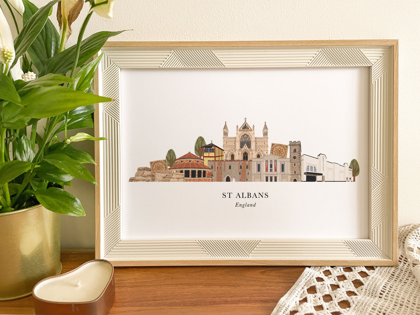 St Albans Skyline Print