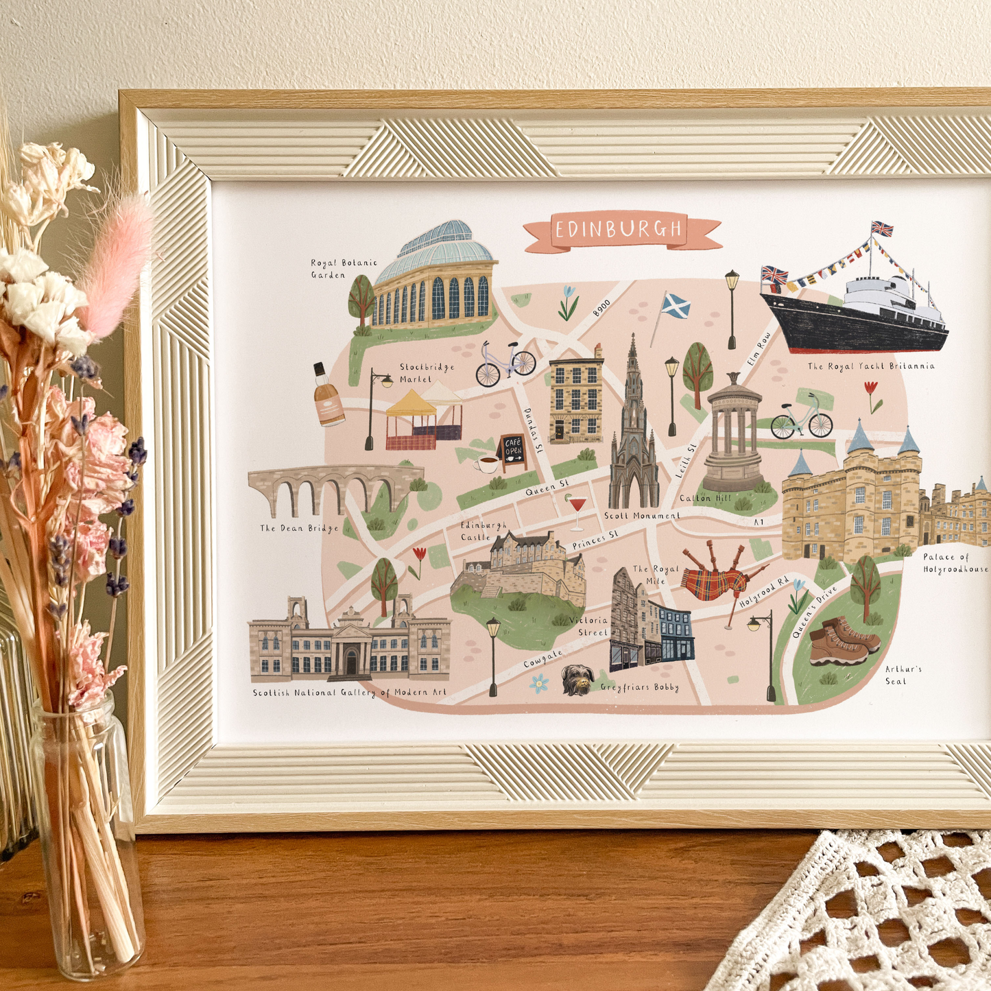 Edinburgh Map Print