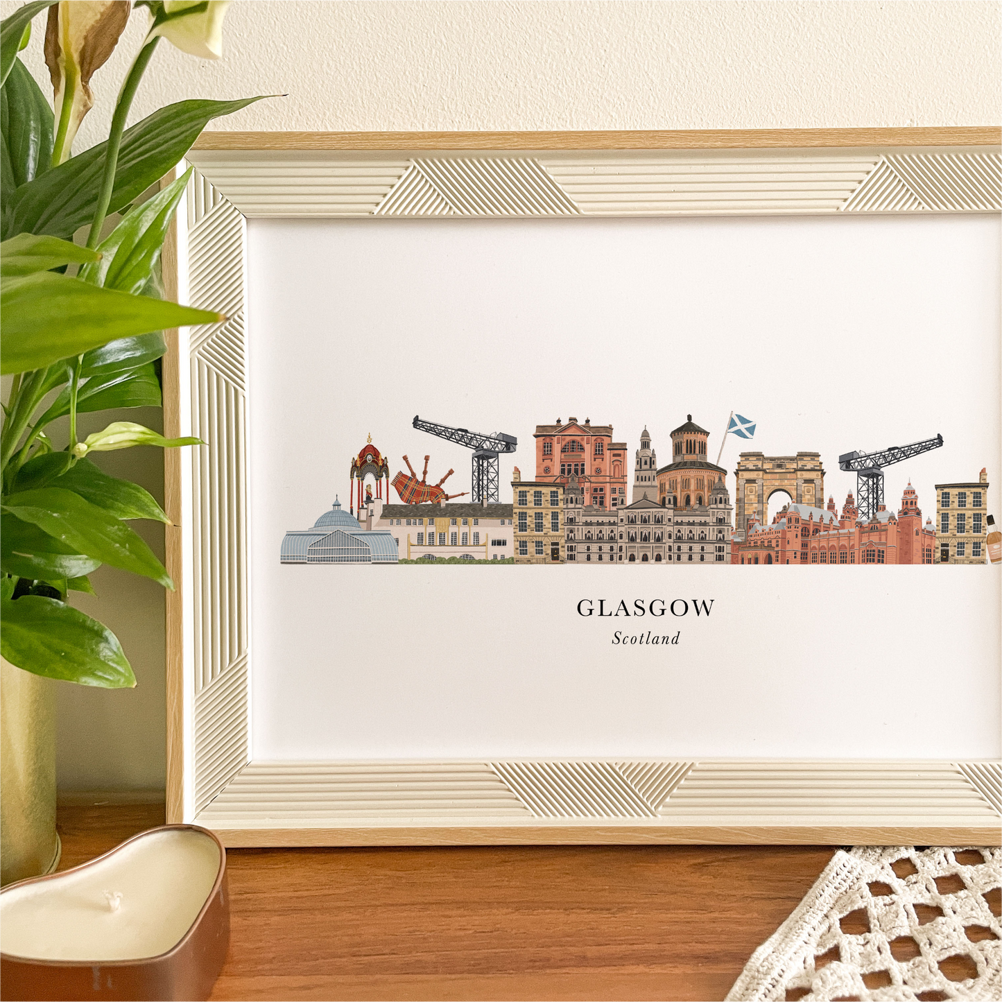 Glasgow Skyline Print