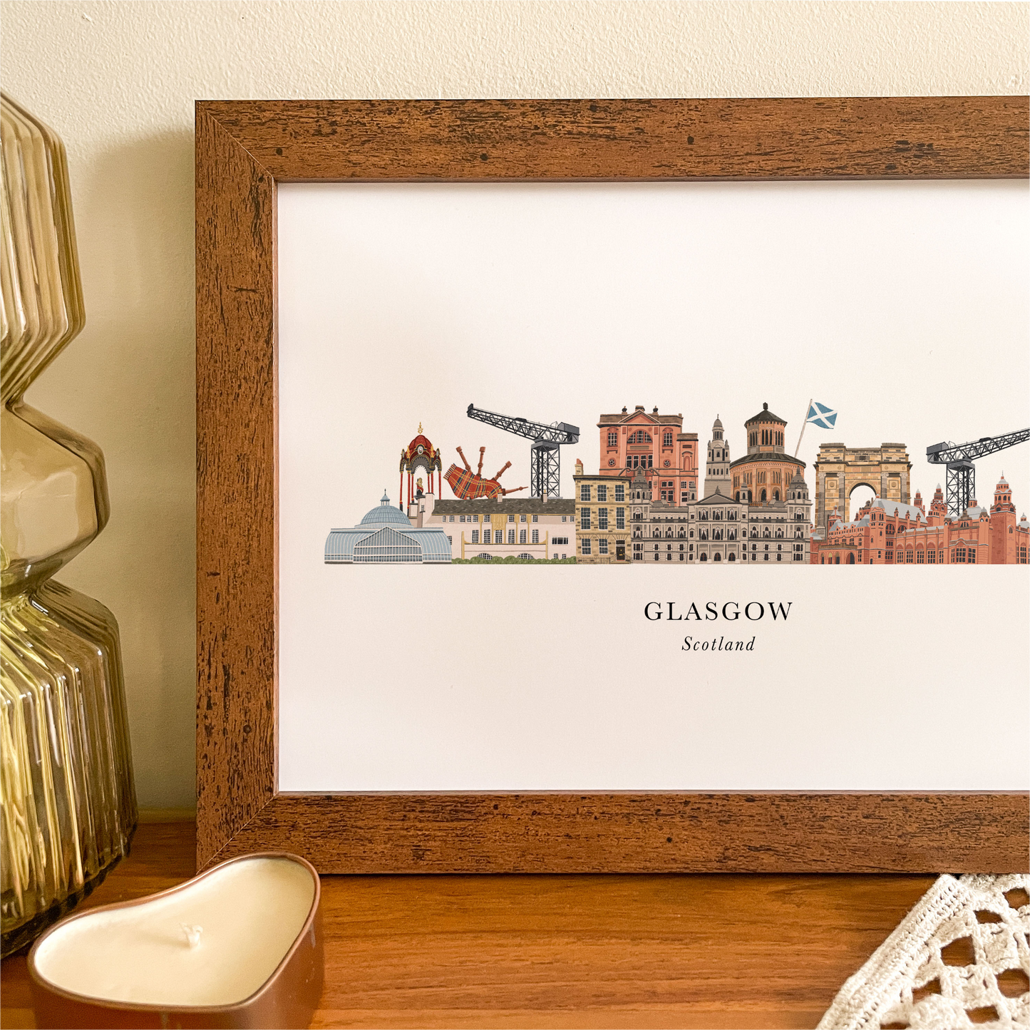 Glasgow Skyline Print