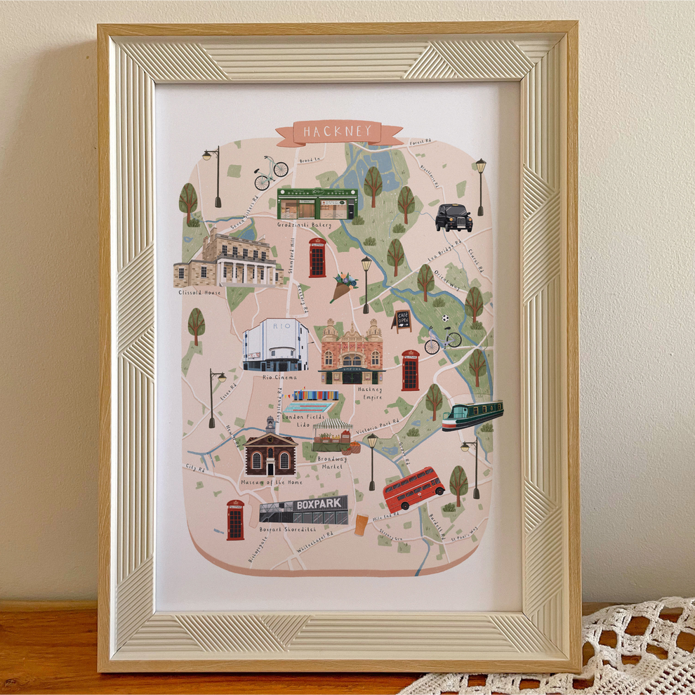 Hackney Illustrated Map – Olivia Iris Wilson