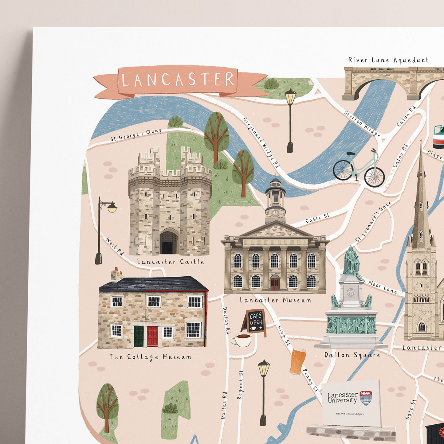 Lancaster Illustrated Map