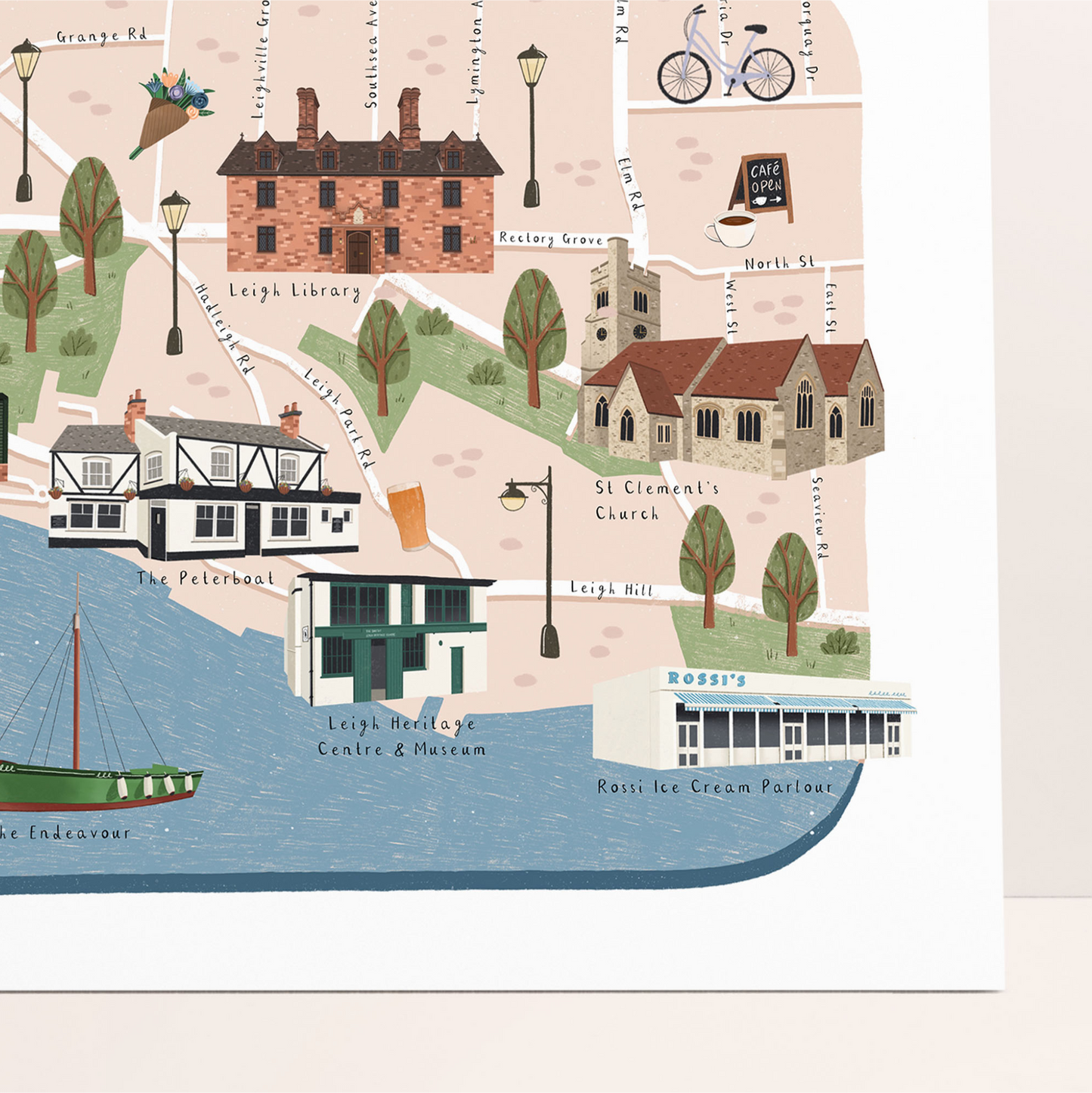 Leigh-on-Sea Illustrated Map