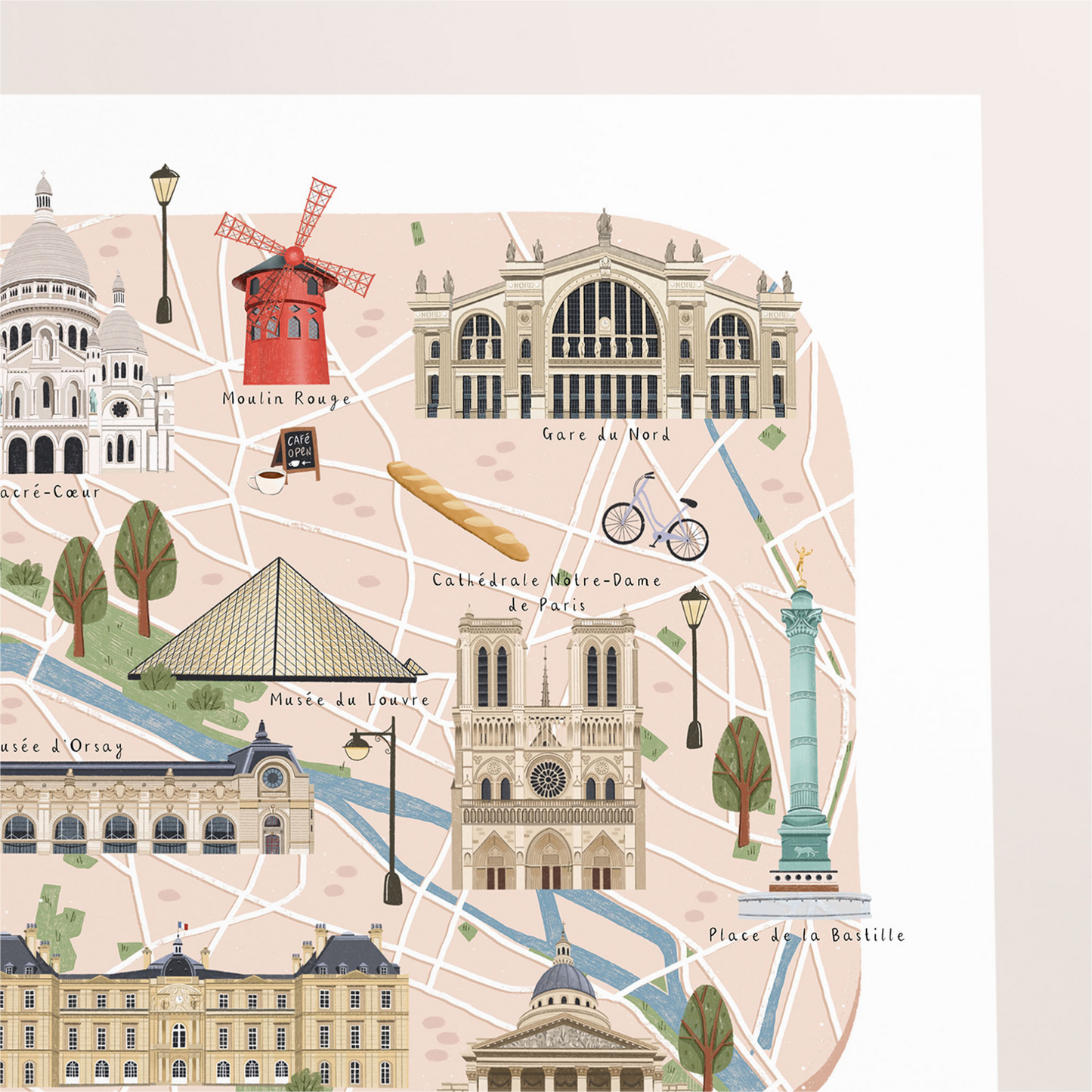 Paris Illustrated Map