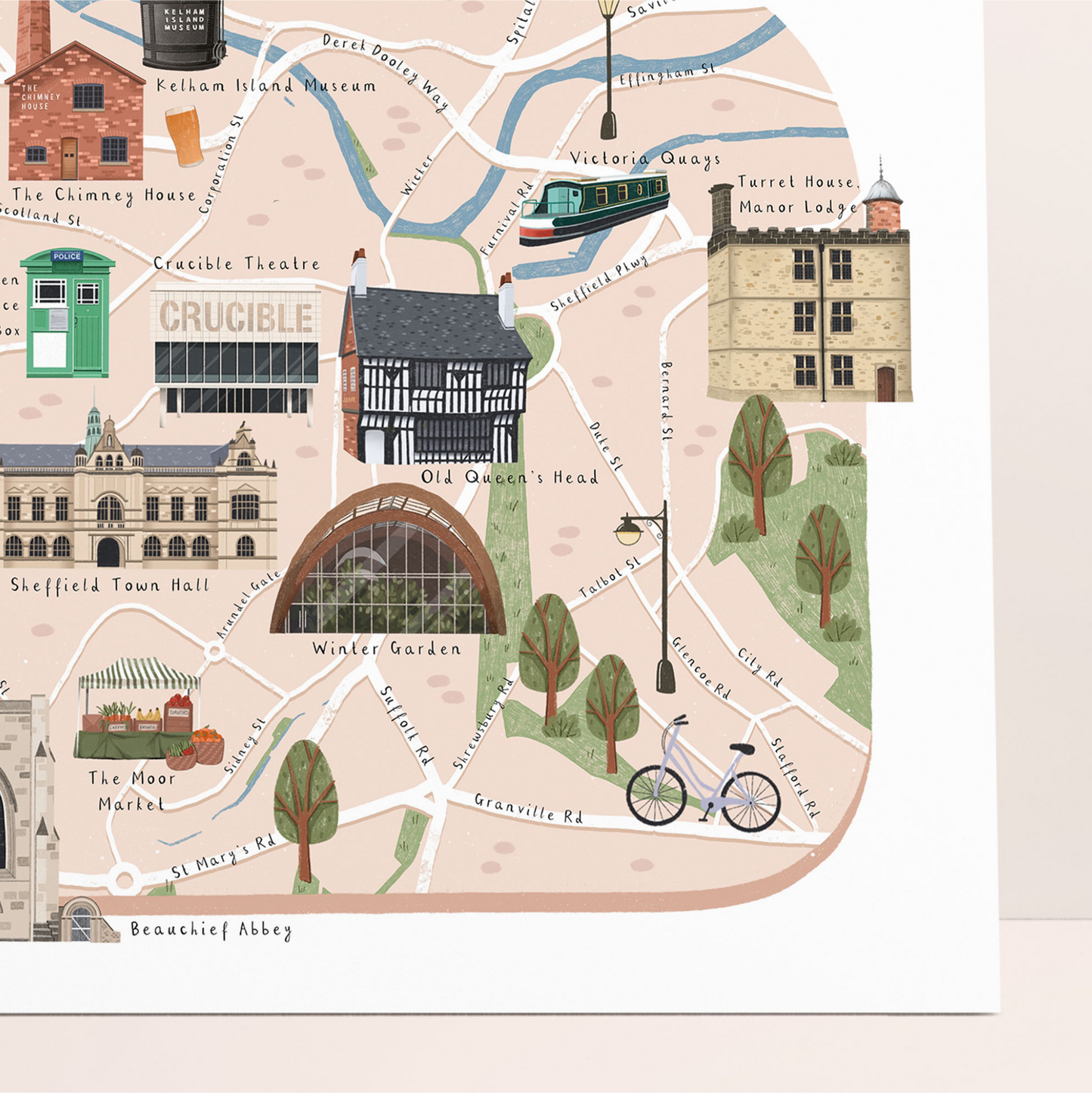 Sheffield Illustrated Map